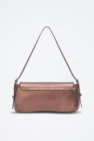 Sac porté épaule en cuir Luna - Marron