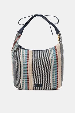 Cabas en cuir Gina - Bleu marine