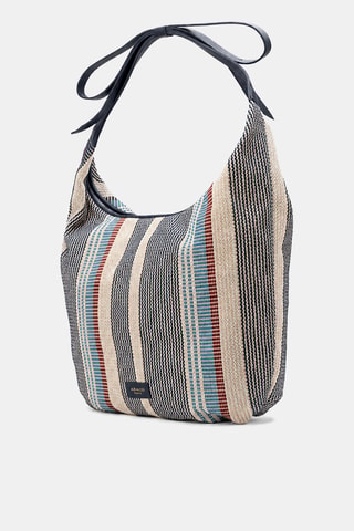 Cabas en cuir Gina - Bleu marine