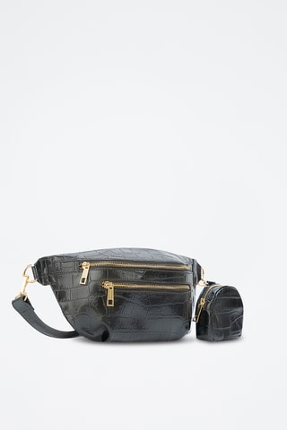 Sac banane en cuir Sena - Noir