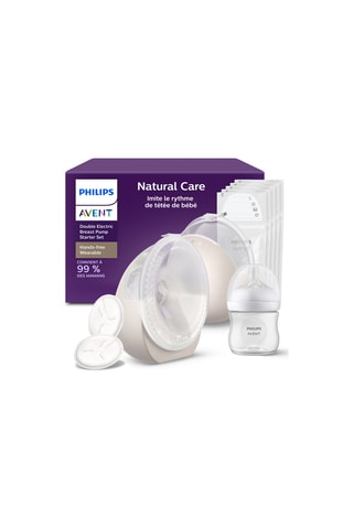 Tiralatte doppio portatile e senza mani Philips Avent Natural Care - Dalla nascita
