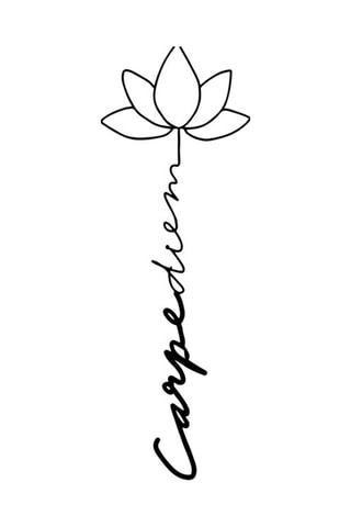 Adorno mural Carpe Diem 4 - 21 x 60 cm - Negro