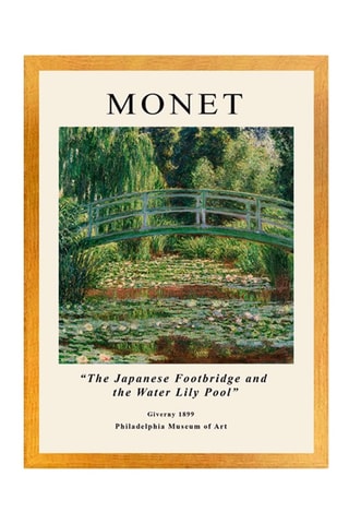 Cuadro «La pasarela japonesa" - Claude Monet - 35 x 45 cm - Reproducción