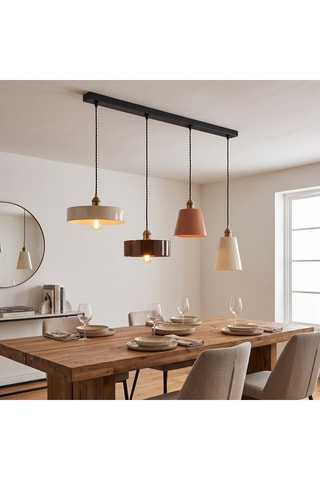 Suspension - Beige et marron - 4 x 40 W