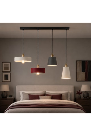 Suspension - Beige et gris - 4 x 40 W