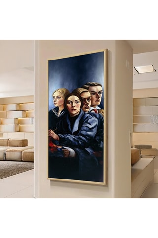 Tableau "Zelfportret met drie kinderen" Charley Toorop - 50 x 120 cm