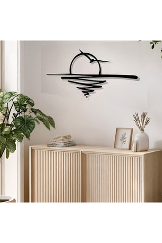 Adorno mural - 60 x 40 cm - Negro