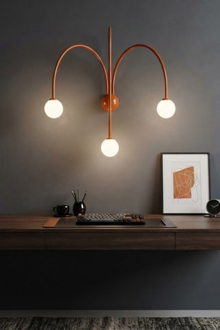 Aplique mural - Naranja - 3 x 10 W