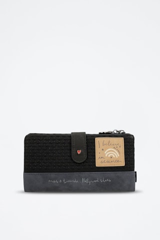 Compagnon et porte-cartes - Noir, beige et bleu