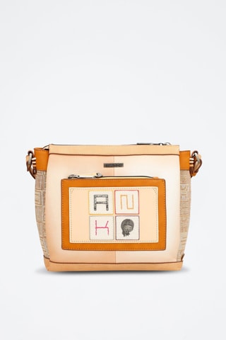 Sac bandoulière - Beige et marron