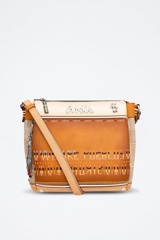 Sac bandoulière - Beige et marron