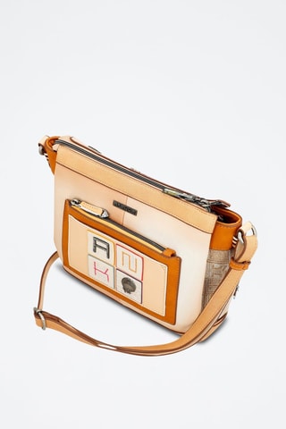 Sac bandoulière - Beige et marron