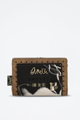 Portefeuille - Marron, beige, noir et blanc