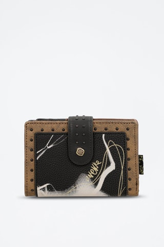 Portefeuille - Marron, beige, noir et blanc