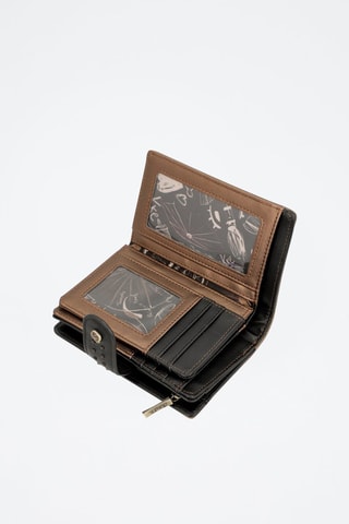 Portefeuille - Marron, beige, noir et blanc