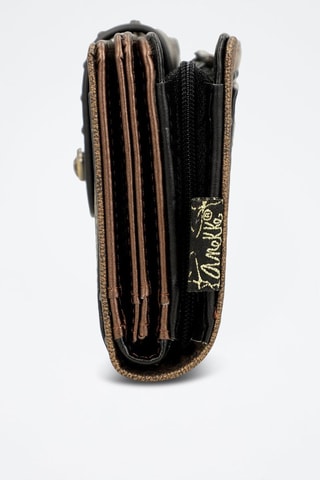 Portefeuille - Marron, beige, noir et blanc