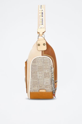 Sac porté épaule - Jaune, marron et beige