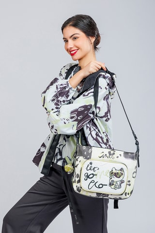 Sac bandoulière - Noir et blanc