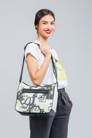 Sac bandoulière - Noir et blanc