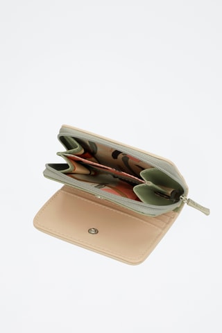 Porte-monnaie - Beige et vert