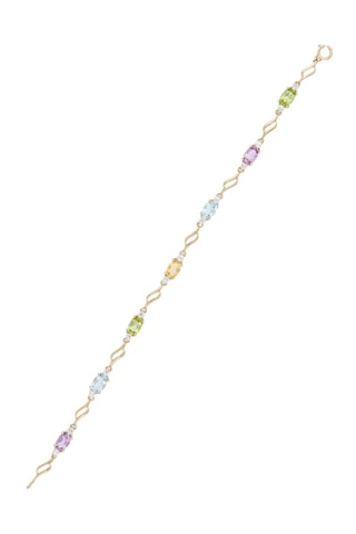 Bracciale Mon Arc en Ciel - Oro giallo, topazi, ametiste, peridoti e citrino