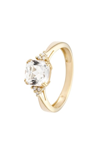 Anello Sérénade - Oro giallo, diamanti e topazio
