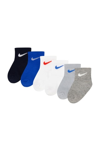 6 paires de chaussettes   - Nike - Blanc, bleu et gris
