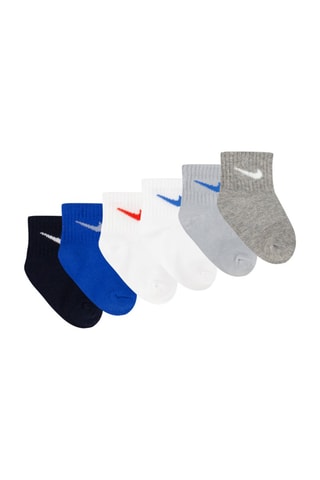 6 paires de chaussettes   - Nike - Blanc, bleu et gris