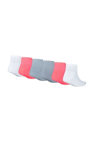 6 paires de chaussettes - Blanc, gris et rose