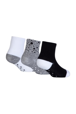 3 paires de chaussettes antidérapantes Cement - Jordan - Blanc, noir et gris