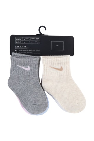 6 paires de chaussettes - Blanc, gris et rose