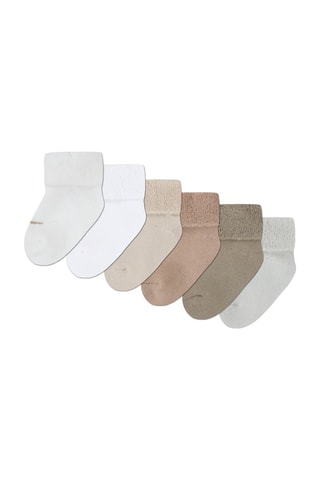 6 paires de chaussettes - Nike - Beige et blanc