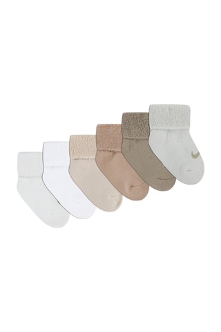 6 paires de chaussettes - Nike - Beige et blanc