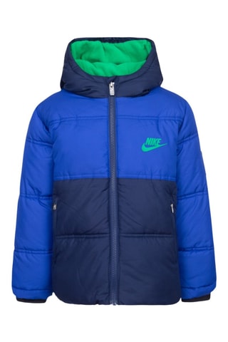 Doudoune à capuche - Bleu et vert - Bleu et vert