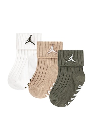3 paires de chaussettes - Blanc - Beige, blanc et vert
