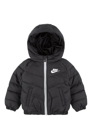 Doudoune à capuche - Blanc et noir