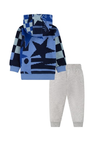 Sweat à capuche et pantalon - Bleu et gris