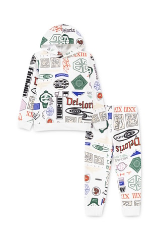 Sweat et pantalon Brooklyn - Jordan - Blanc, noir et vert