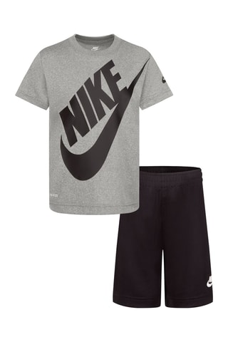 T-shirt et short - Nike - Blanc, gris et noir
