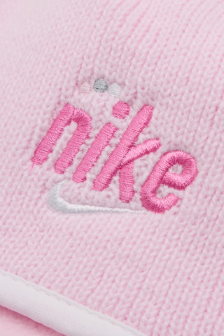 Bonnet à pompon et moufles - Rose