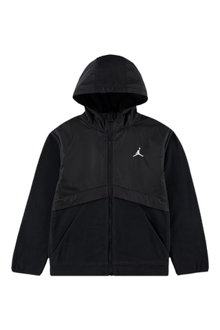 Veste polaire à capuche - Noir