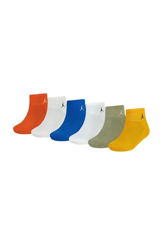 6 paires de chaussettes - Blanc, bleu, rouge et vert