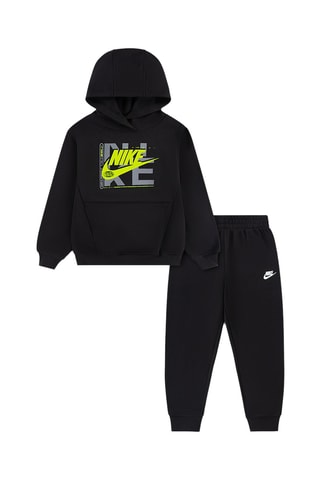 Sweat à capuche et pantalon polaires - Noir
