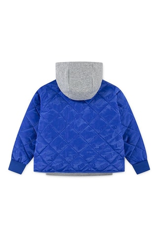 Veste trompe-l'œil polaire à capuche - Bleu électrique - Bleu