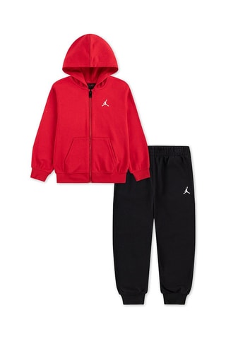 Sweat à capuche et pantalon - Noir et rouge - Noir