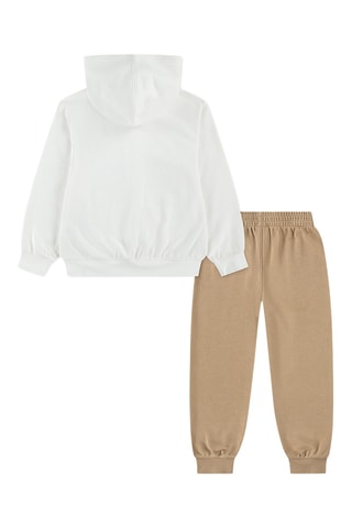 Sweat à capuche et pantalon - Noir et rouge - Beige