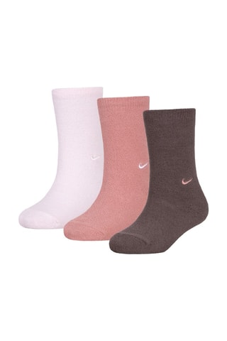 3 paires de chaussettes - Blanc et beige - Rose
