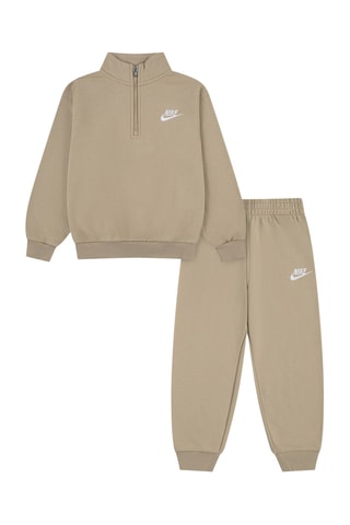 Sweat et pantalon polaires Club Quarter - Nike - Beige