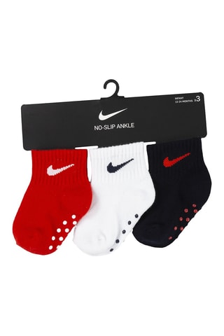 3 paires de chaussettes - Nike - Rouge