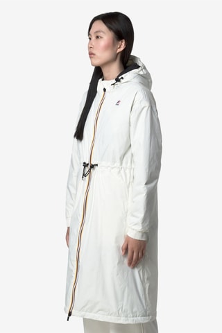 Veste longue à capuche Delia Warm - Blanc